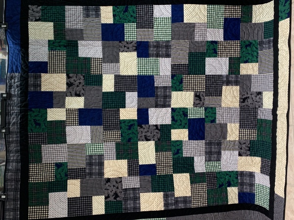 Manly Flannel donation quilt.